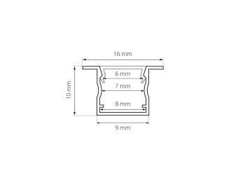 Встраиваемый профиль с рассеивателем Lightstar Profiled 419080