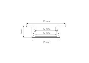 Встраиваемый профиль с рассеивателем Lightstar Profiled 419120