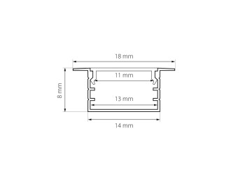 Встраиваемый профиль с рассеивателем Lightstar Profiled 419130
