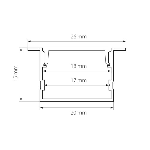 Встраиваемый профиль с рассеивателем Lightstar Profiled 419180, купить в Минске по самой низкой цене