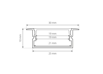 Встраиваемый профиль с рассеивателем Lightstar Profiled 419210