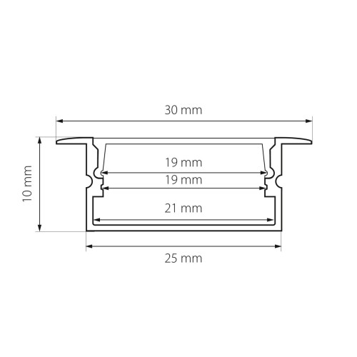 Встраиваемый профиль с рассеивателем Lightstar Profiled 419210, купить в Минске по самой низкой цене