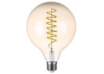 Лампа светодиодная филаментная Lightstar LED Filament E27 8W 4000K груша янтарная 933304