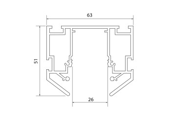 Шинопровод под натяжной потолок ST Luce Skyline 220 ST046.439.00