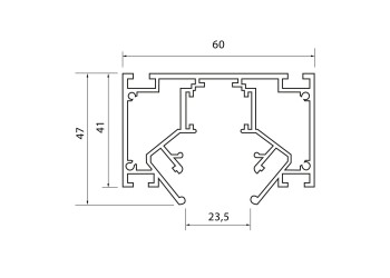 Шинопровод под натяжной потолок ST Luce Skyline 48 ST047.529.02