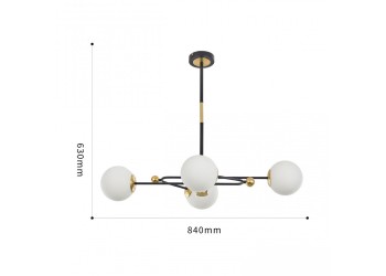 Подвесная люстра Arte Milano Neapolis72708 272708/4 BK/GD