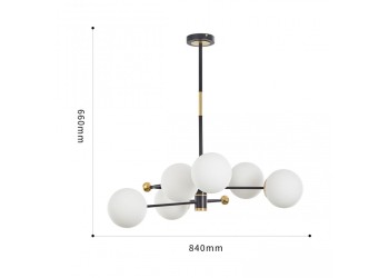 Подвесная люстра Arte Milano Neapolis72708 272708/6 BK/GD