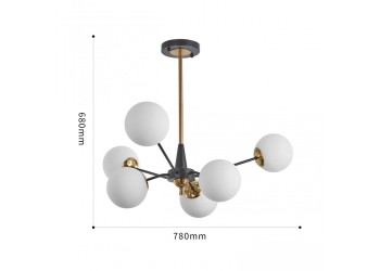 Подвесная люстра Arte Neapolis79808 279808/6 BK/GD