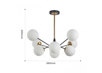 Подвесная люстра Arte Neapolis79808 279808/8 BK/GD