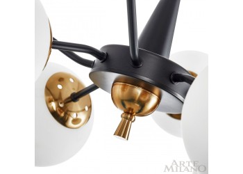 Подвесная люстра Arte Neapolis79808 279808/8 BK/GD