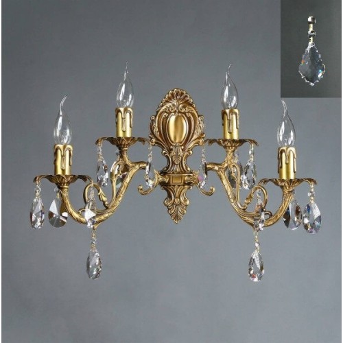 Бра Ambiente Alicante 8888/2+2 AB Leaf Crystal, купить в Минске по самой низкой цене