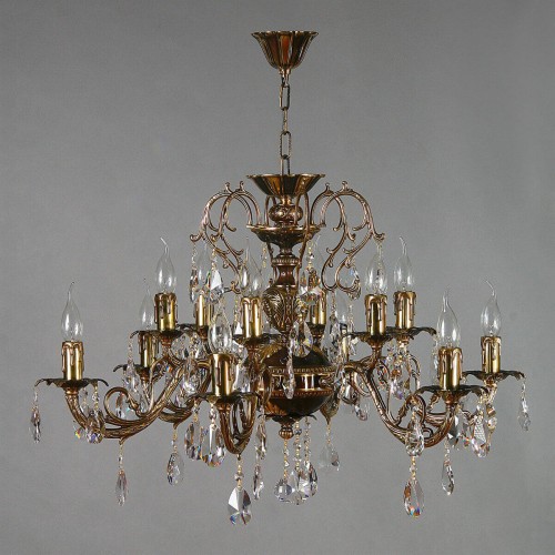 Подвесная люстра Ambiente Alicante 8888/6+6 PB Tear drop, купить в Минске по самой низкой цене