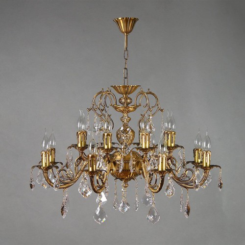 Подвесная люстра Ambiente Alicante 8888/8+8 AB Leaf Crystal, купить в Минске по самой низкой цене