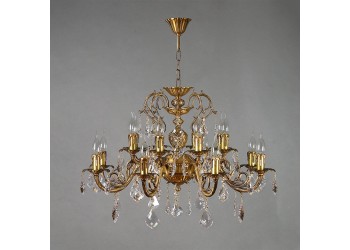 Подвесная люстра Ambiente Alicante 8888/8+8 AB Leaf Crystal