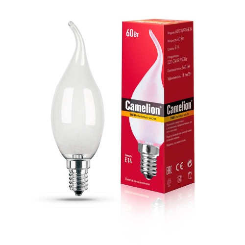 Лампа накаливания Camelion E14 60W 60/CW/FR/E14 11279, купить в Минске по самой низкой цене