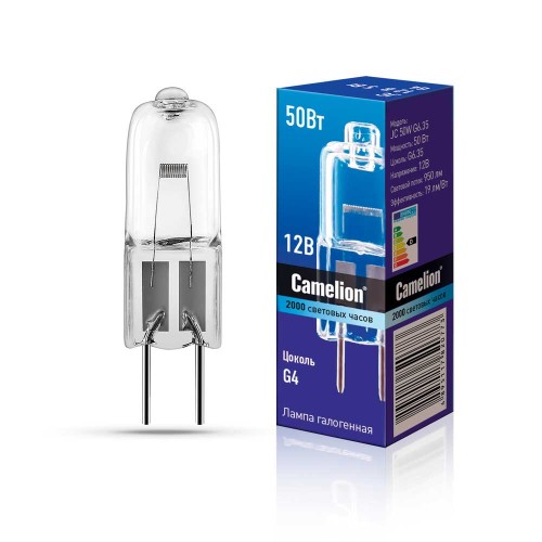 Лампа галогенная Camelion JC 50W G6.35 3000K 1957, купить в Минске по самой низкой цене