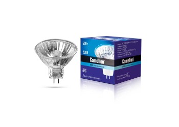 Лампа галогенная Camelion JCDR 50W GX5.3 35mm 3000K 7093