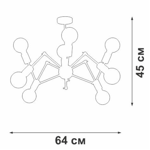 Потолочная люстра Vitaluce V4897-1/8PL, купить в Минске по самой низкой цене