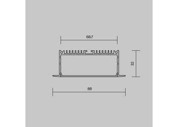 Алюминиевый профиль Maytoni Led Strip ALM-8832-S-2M 632007