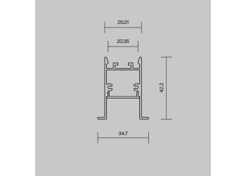 Алюминиевый профиль встраиваемый скрытого монтажа Maytoni Led Strip ALM-3542-B-2M 632015