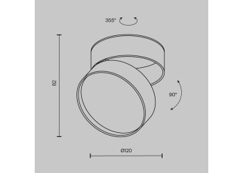 Светодиодный спот Maytoni Onda C024CL-18W3K-B-1