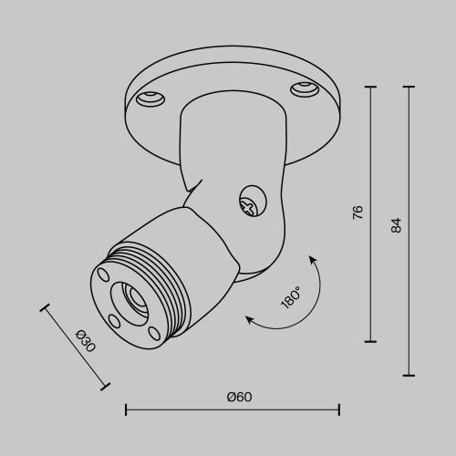 Аксессуар Maytoni Technical C027CS-B, купить в Минске по самой низкой цене