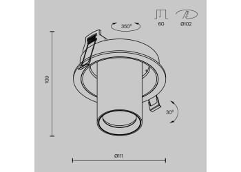 Встраиваемый спот Maytoni Technical Focus S C094-GU10-MG