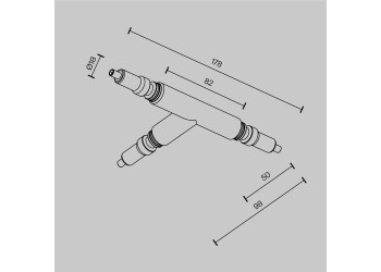 Т- образный коннектор Maytoni Technical CA007TC-BS