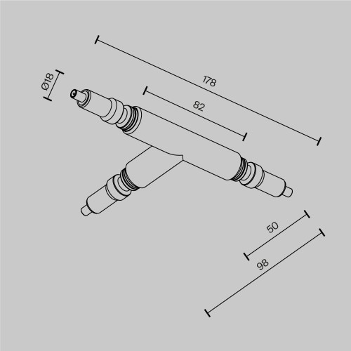 Т- образный коннектор Maytoni Technical CA007TC-BS, купить в Минске по самой низкой цене