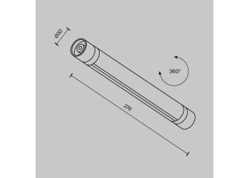 Шинопровод накладной/подвесной Maytoni Technical CA012-TRX-300-B