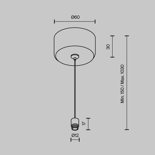 Аксессуар Maytoni Technical CA029SW-L1000-B, купить в Минске по самой низкой цене