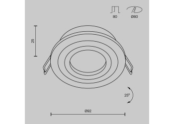 Встраиваемый светильник Maytoni Atom DL023-2-01W
