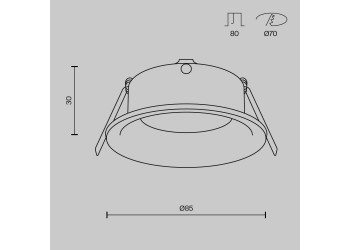 Встраиваемый светильник Maytoni Slim DL027-2-01B