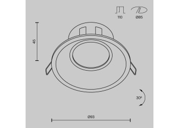 Встраиваемый светильник Maytoni Dot DL028-2-01W