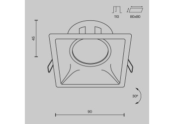 Встраиваемый светильник Maytoni Dot DL029-2-01W