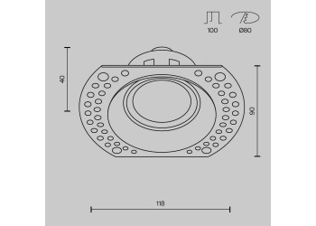 Встраиваемый светильник Maytoni Technical Dot DL042-01-RD-B
