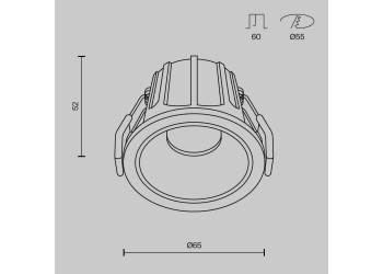 Встраиваемый светильник Maytoni Alfa LED DL043-01-10W3K-RD-WB