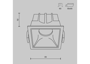 Встраиваемый светильник Maytoni Alfa LED DL043-01-10W3K-SQ-WB