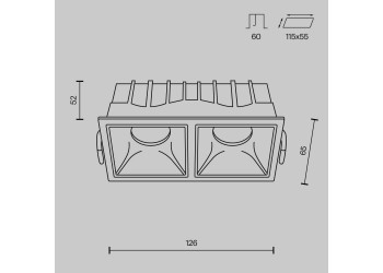Встраиваемый светильник Maytoni Alfa LED DL043-02-10W3K-SQ-W