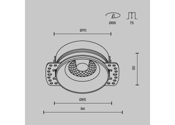 Встраиваемый светильник Maytoni Technical Flint DL101-GU10-TRS-W