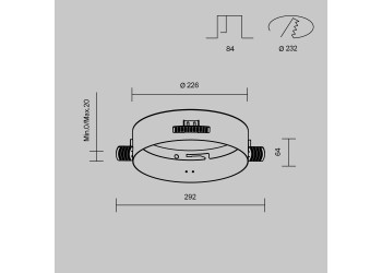 Основание для встраиваемого светильника Maytoni DLA032-TRS36-W