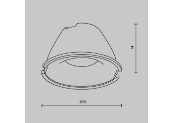 Линза Maytoni Technical Downlight для Alfa LED 24° LensD28-24