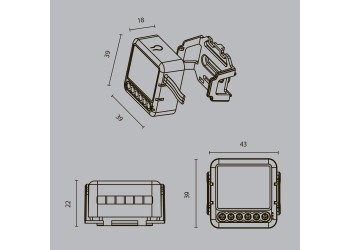 Выключатель трехканальный Wi-Fi Maytoni Technical MD003