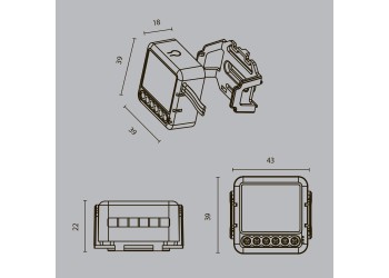 Выключатель четырехканальный Wi-Fi Maytoni Technical MD004