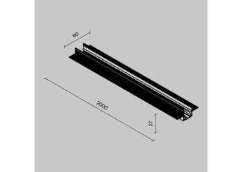 Профиль для уличной трековой системы Maytoni Outdoor O-TR002ED-P-B2M
