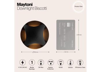 Встраиваемый светодиодный светильник Maytoni Biscotti O036-L3B3K