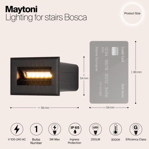 Подсветка для лестниц Maytoni Bosca O045SL-L3B3K, купить в Минске по самой низкой цене