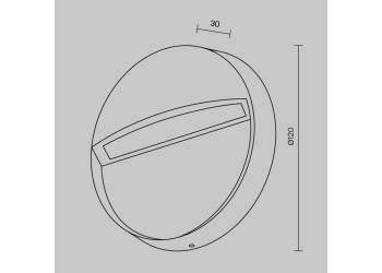 Уличный настенный светодиодный светильник Maytoni Mane O046SL-L3B3K