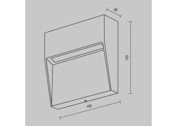 Уличный настенный светодиодный светильник Maytoni Mane O047SL-L3B3K