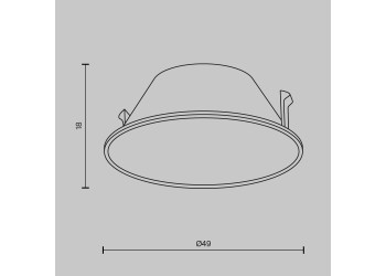 Декоративная рамка-отражатель Maytoni Technical Wise Ring057-7-GF